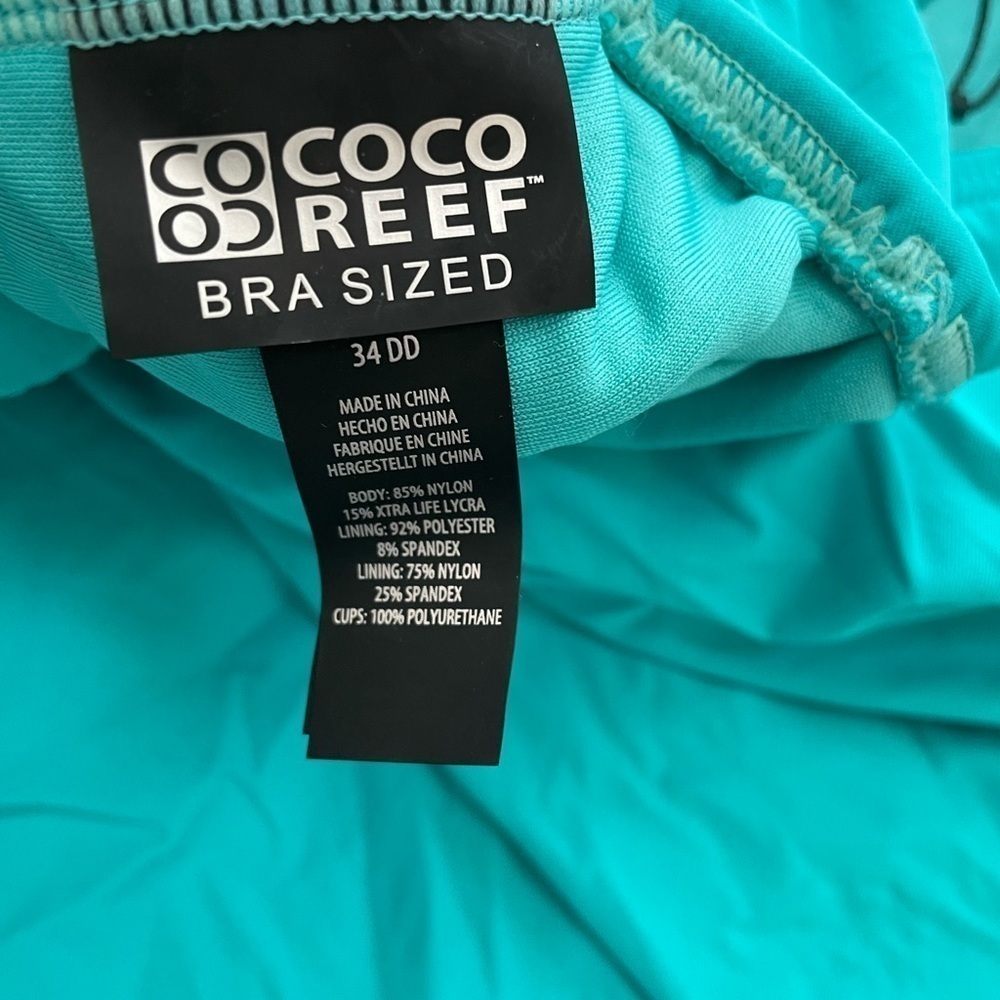 Coco reef Classic Solids Ultra-Fit Underwire Tankini Top Swimsuit 34 DD sliming - Picture 11 of 11